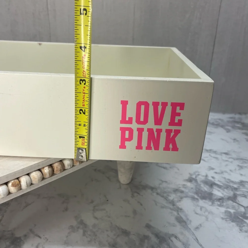 Victoria’s Secret Love Pink Wood Store Display Box with Dog white hot pink RARE - Picture 9 of 10